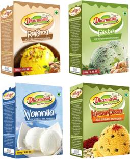 Dharmasut Rajbhog + Pista + Vanilla + Kesar Pista Instant Ice cream Premix Powder 400 g