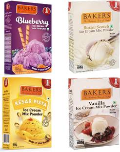 Bakers Butterscotch| Vanilla|Kesar Pista| Blueberry Ice Cream Powder 400 g