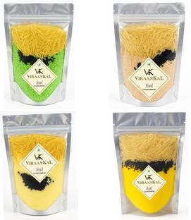 VIRAANKAL Falooda Mix | Falooda Combo Of KesarPista , Vanilla , Badam , MawaKulfi Flavour 400 g