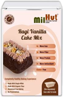 MilHut Ragi Vanilla Millet Cake Mix – Gluten-Free, Eggless, No Maida, Yeast free | 350g 350 g