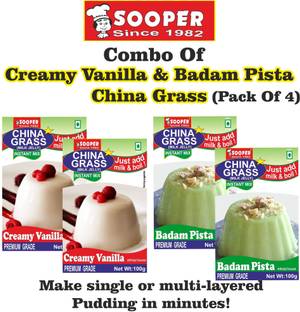 SOOPER CHINA GRASS MIX VANILLA + BADAM PISTA 2 EACH 400 g