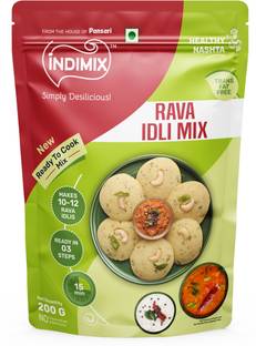 INDIMIX Instant Ready to Cook Rava Idli Mix | Ready In 3 Steps | Healthy & Tasty 200 g