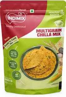 INDIMIX Instant Ready to Cook Multigrain Chilla Mix | Ready In 3 Steps | Healthy & Tasty 200 g