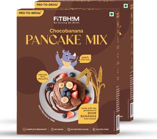 Pro-To-Grow Fitbhim Chocobanana Instant Pancake Mix|No Maida|Millet based|Banana & Chocolate 500 g
