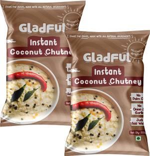 Gladful Instant Coconut Chutney Mix Protein Rich No Palm Oil No Onion Garlic 200 g