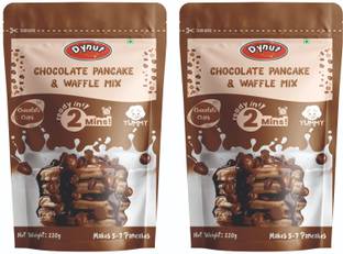 DYNUT Chocolate Pancake & Waffle Mix | Chocolate Chips | Instant Breakfast | Pack of 2 440 g