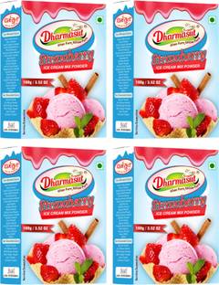 Dharmasut Instant Strawberry Ice Cream Mix Powder 100g Each | 400 g