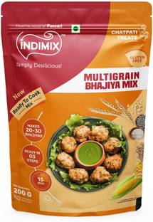 INDIMIX Instant Ready to Cook Multigrain Bhajiya Mix | Ready In 3 Step | Healthy & Tasty 200 g