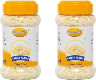 Pankti Freeze Dried Cheese Flakes (Grated Cheese) -200 Gram (Pack of 2) 200 g