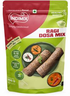 INDIMIX Instant Ready to Cook Ragi Dosa Mix | Ready In 3 Steps | Healthy & Tasty 200 g