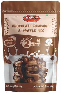 DYNUT Chocolate Pancake & Waffle Mix | Chocolate Chocochips | Instant Breakfast 220 g