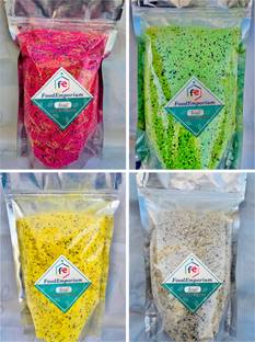 FoodEmporium Falooda Mix | Falooda Combo Of Strawberry ,Kesar Pista, Pineapple, Badam Flavour 400 g