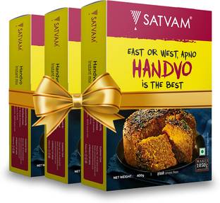 Satvam Handvo Instant Mix (3 x 400 Grams)|(Pack of 3) 1200 g