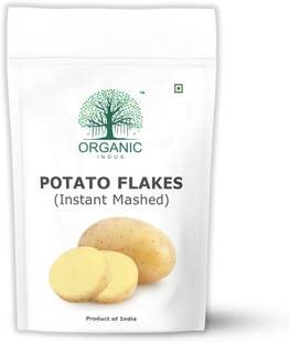 Organic Indus Instant Potato Flakes 100gm | Mashed and Dehydrated, Dried Potato Flakes 100 g