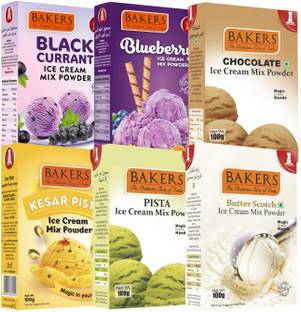 Bakers Kesar Pista| Pista| Chocolate| Butterscotch| Blueberry| Black Currant Ice Cream 600 g