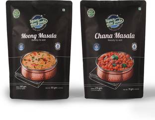 SPACEMAC FOODS Freeze Dried Moong Masala & Chana Masala Easy to cook, Instant Mix Combo 140 g