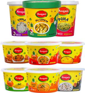 Amajain Instant Sattvik All-in-One Food Combo Pack, Ready-to-Eat, No Added Preservatives 1080 g