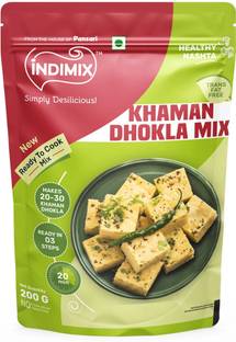 INDIMIX Instant Ready to Cook Khaman Dhokla Mix | Ready In 3 Steps | Healthy & Tasty 200 g