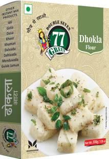 DOUBLE SEVEN 77 GREEN Instant Mix Dhokla Flour snacks Healthy Breakfast for Kids & Adultst 200 g