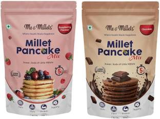 ME & MILLETS Millet Pancake Mix, Raspberry & Chocolate Flavour | 2 x 150g | No refined Sugar 300 g