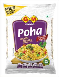 GM FOODS Khatta Meetha Poha (pack of 3) 500 Gram Each Packet With Masala Inside 1500 g
