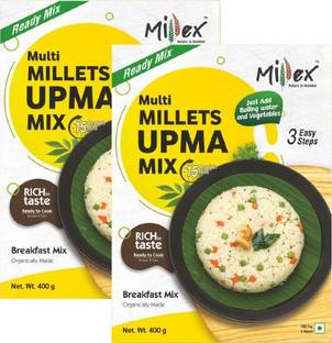 Millex Multi Millets Upma Mix, Ready to Cook, Instant Rava Upma, Multigrain Breakfast. 400 g