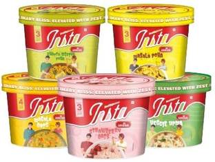 Insta Ahaar Trial Pack of Masala Poha, Khatta Meetha Poha, Upma, Strawbery Oats, Masala Oats 350 g