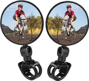 AELIANA Universal Bicycle Rear View Mirror 360 Degree Rotatable for All Handlebar Mirror Rearview Radar Mirror