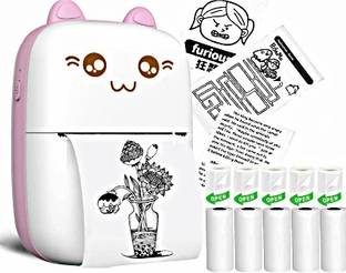 VENCLEXTA Mini Thermal Pocket Bluetooth Printer For Receipt Banner 8 Thermal Roll Thermal Receipt Printer