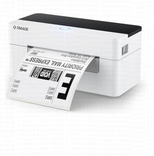 QIMAGE Thermal Barcode Label Printer for 4x6 Inch Label, Adjustable Size, 203DPI Thermal Receipt Printer