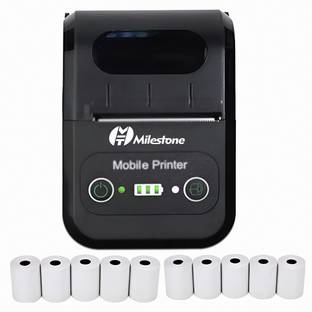 Milestone MPT-II 58mm 2inch Thermal Bluetooth Receipt Bill Printer With 10PCS Thermal Roll Thermal Receipt Printer