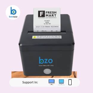Bzo App BZ0301 80mm / 3 inch USB + Bluetooth Direct POS Thermal Printer with Auto Cutter Thermal Receipt Printer