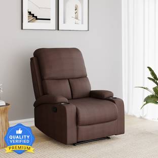 @Home by nilkamal Matt Fabric Manual Recliners Recliner