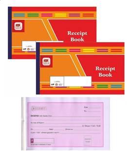First Click Cash Receipt Book 50 Pages with Carbon Copy Pack of 2 Booklet Traditional Cash Register Paper