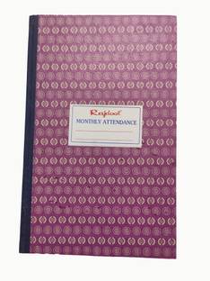 rekha binders Monthly Attendance Register No 4 (112pages) 1-Part Monthly Attendance Register