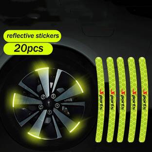 Stela Car Tyre reflective sticker For night light 15 mm x 0.13 m Green Reflective Tape