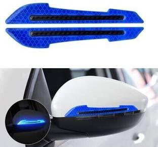Obvie ar High Intensity Reflective Sticker Car Rear View Mirror Protection Stickers Universal Strong Reflective Warning Anti Collision Scratches Protector Stickers for Car Night Visibility 125 mm x 0.16 m Blue Reflective Tape