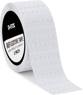D-fix 2-Inch-High Intensity Waterproof Warning Reflective Radium Tape 48 mm x 3 m White Reflective Tape