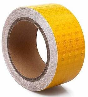 HM EVOTEK High Intensity Reflective Multi Color Reflective Tape 50mm X 7 Meter (7 mtr ,Color YELLOW ) Pack of 1 , 50 mm x 7 m Yellow Reflective Tape