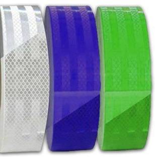 Woniry High Intensity Reflective Multi Colour white,blue and green Tape 24ammX1Meter WBG Reflective Tape (Pack of 3) 50.8 mm x 1 m Multicolor Reflective Tape