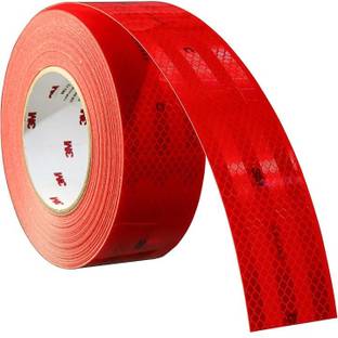 mnu 3M Self Adhesive Reflective Tape 50 mm x 50 m Red Reflective Tape