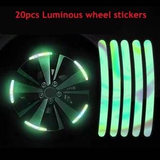 Obvie Reflective Wheel Rim Stripe Decal Sticker for Motorcycle and car Wheels 15 mm x 0.13 m multicolor Reflective Tape
