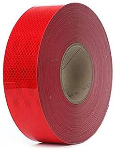 SHINY 2 Inch X 5 Meter High Intensity Waterproof Warning Reflective Radium Tape Red 50.8 mm x 5 m Red Reflective Tape