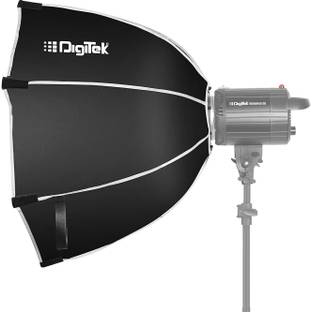 DIGITEK 120CM Octagon Soft Box with Bowens Mount, Comes Diffuser Sheets & Carrying Case Black Reflector Umbrella