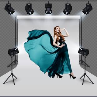 VRITASH 4X9FT White Screen Background Backdrop Indoor Outdoor YouTube Videos Reflector
