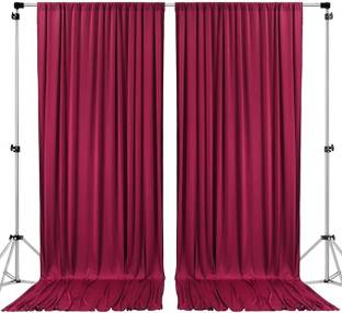 Stookin moroon Decoration Backdrop Curtain Background Wedding Parties 4x10Ft (Set of 2) Reflector