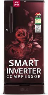 LG 185 L Direct Cool Single Door 4 Star Refrigerator with Base Drawer  with Smart Inverter Compressor,...