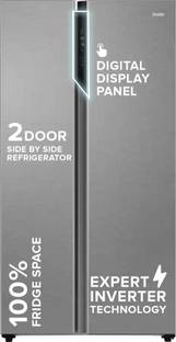 Haier 596 L Frost Free Side by Side Convertible Refrigerator  with 100% Convertible Fridge SpaceDigita...