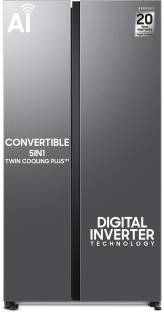 SAMSUNG 653 L Frost Free Side by Side 3 Star Refrigerator  with Convertible 5-in-1 Digital Inverter Wi...