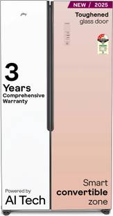 Godrej 600 L Frost Free Side by Side 3 Star Refrigerator  with Smart Convertible Zones with Digital Touch Panel